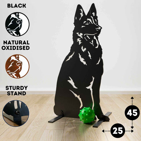 German Shepherd Alsatian Dog Loss Garden Ornament Memorial Statue